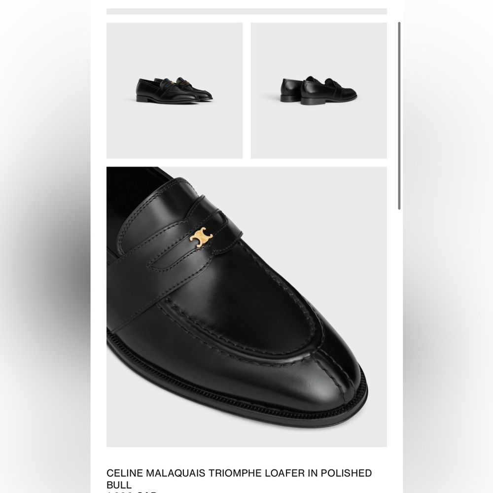 CELINE MALAQUAIS TRIOMPHE LOAFER IN POLISHED BULL barely worn
